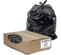 Aluf plastiques Rl-3858 X H T-tough Rouleau Lot faible densité Repro Mélange étoile Joint sans noyau Rouleaux Sac, 55-60 Gallon Capacité, 147,3 cm de long x 96,5 cm de large, XH Force, Noir (Lot de 100)