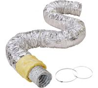 Aluflexschlauch R-4.2 - Conduit d'air 130mm Ø - 7620mm long - 25mm épaisseur du tube - Flexible Alurohr Schlauch - Owens Corning-Isolierwatte - Tuyau de ventilation