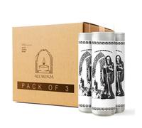 Alumenza Lot de 3 bougies de prière Santa Muerte en verre pour 90 heures | Santa Muerte, Lot de 3