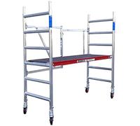 Alumexx FS 75 Échafaudage pliant (Red-Line) - Échafaudage de travail - Échafaudage en aluminium - Échafaudage roulant - Échafaudage en Aluminium (Type A: Aucun treppe (Hauteur de travail 3 mêtre))