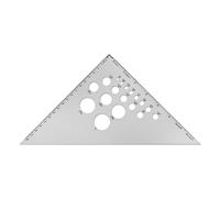 Alumicolor 45-90 ° Dessin Triangle, Aluminium, 20,3 cm, Argent (5281-1)