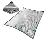 Aluminet Shade Cloth - Reflective Heat Blocking Mesh Screen | Breathable Sun Shade Net | UV Heat Insulation Tarp, Privacy Fence Cover, for Garden, Patio, Balcony, Greenhouse and Outdoor