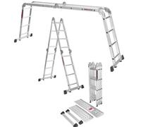 Aluminium 4,6m Multifunktionsleiter 4x4 Polyvalente Avec Plate-Forme & Roue