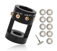 Aluminium Affûteuse d'Électrode en Tungstène pour Soudage TIG, Affûteuse Tungstène TIG Tête de Meuleuse en Tungstène Aiguiseur avec 4 Fentes de Coupe Multi-Angles et 10 Disques de Meulage