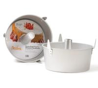 Decora, 0062650 Moule professionnel Ø 25 x 11 cm pour la création d'Angel Food ou d'un gâteau Chiffon, en aluminium anodisé, Sans points de soudure, Design professionnel, Argent