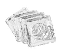 Aluminium Couvercles de Brûleur de Cuisinière à Gaz 40 Pièces | Résistant à Chaleur, Anti-huile et Réutilisable, pour Plaques à Gaz, Nettoyage Facile, Argenté