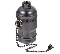 Aluminium Douille E27 125-250v Vintage, avec Interrupteur à Zip | Douille pour Lampe sur Pied, Support E27 Suspendre, Style Rétro Industriel, Usage la Cuisine et Déco