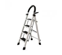 Aluminium Echelle Pliante 2 en 1 - MIPAN - Échelle multifonction - 4 marche - 133*74*39cm - Blanc