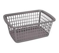 Aluminium et plastiq corbeille linge 60x40x23 silver G