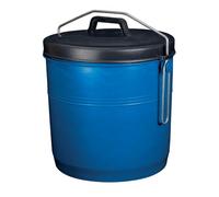 ALUMINIUM ET PLASTIQ Poubelle Couvercle inséparable 16 L, Bleu
