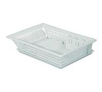 Aluminium et plastique egouttoir 18c.a/plateau*gris m.*rivat. Gris G