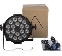 Aluminium LED Par Licht, 18x18W RGBW UV, 10 canaux de contrôle DMX, aluminium grand 18x18W, EU-Stecker