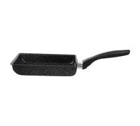 Aluminium Poêle à Omelette Japonaise pour Tamagoyaki Antiadhésive Noir | Poignée Résistante à Chaleur, Revêtement Antiadhésif, Usage Camping et Randonnée, Légumes et Œufs