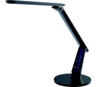 Aluminor Lampe de bureau Zig - Led intégrée - 10W - Bras et tête articulés - Ecran digital - Noir