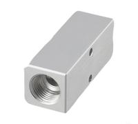 Aluminum Air Manifold Block G1/4 4-Port Splitter(2 Way) | 4-way distribution, G1/4 thread, 0-1MPa pressure, aluminum alloy, oxidation resistant, easy install