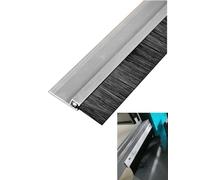 Aluminum Alloy and PP H-Type Door Brush Sweep | Silver Multiple Sizes: Seal for Door Bottom, Machine Tools, Cabinets(4cm/1.6in)