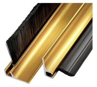 Aluminum Alloy Door Brush Sweep | Multicolor Multiple Sizes Usage Scenario: Home And In rial Cleaning And Sealing.(Brown,30mm/1.2in)