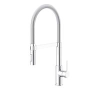 Mitigeur d'évier levier Mitigeur d'évier avec bras flexible Mitigeur d'évier avec douche Lenz ALUNA chrome 46070502