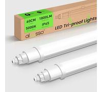 ALUSSO Lot de 2 Réglette LED 60cm, 5000K IP65 Étanche Neon LED
