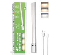 ALUSSO Réglette LED Cuisine 43 cm avec Capteur Lot de 1 | 7W 560lm 3CCT Dimmable 3000K Blanc chaud, 4000K Blanc neutre, 6500K Blanc froid, Aluminium, Détection Gestes