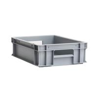 ALUTEC 75038 Récipient en plastique (11 l, 40 x 30 x 12 cm, résistant au froid et à la chaleur, fermé, peu encombrant, empilable, adapté à un usage alimentaire)