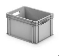 Alutec Bac en plastique fermé 75040 — 23 L, 400×300×235 mm, gris, empilable, contact alimentaire