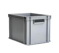 ALUTEC 75040 Boîte de rangement en plastique (27 l, 40 x 30 x 28 cm, résistante au froid et à la chaleur, fermée, peu encombrante, empilable, convient à un usage alimentaire)