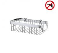 Aluxx Panier bain/douche 8,7x30x14,7cm, Acier inoxydable, pose facile sans perçage (40210-00000-00)