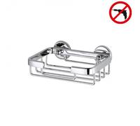 Aluxx Porte-savon 4,6x13,5x9,5cm, Aluminium, Chrome, pose facile sans perçage (40208-00000-00)