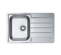 Alveus 1086352 Line Start 80 Évier de Cuisine encastré en Acier avec égouttoir, INOX Lin