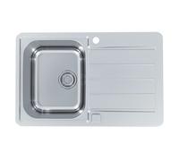 Alveus Line Max - Évier 79x50 cm, avec commande du vidage, inox 1137342