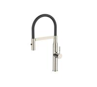 Alveus Mirage - Mitigeur d'évier avec bras flexible et douchette, inox/noir mat 1150892