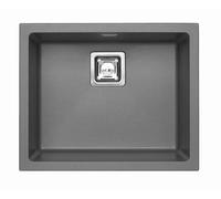 Alveus Quadrix granital - Évier en granit 56x46 cm, avec commande de vidage, steel 1108037
