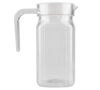 Alvinlite Carafe à jus | Carafe à jus transparente en plastique à rayures avec couvercle pour application à domicile 500 ml/800 ml/1100 ml/1800 ml | 500 ml | cruche d'eau
