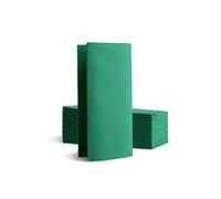 Alvotex Chic Airlaid 50 Serviettes de Table jetables en Tissu 1/8 Vert 39 x 40 cm