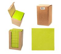 Alvotex Chic Airlaid Lot de 100 Serviettes de Cocktail jetables Aspect Tissu Pliage 1/4 Kiwi 20 x 20 cm