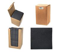 Alvotex Chic Airlaid Lot de 100 Serviettes de Table jetables Aspect Tissu Noir 20 x 20 cm