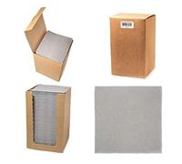 Alvotex Chic Airlaid Lot de 100 Serviettes en Papier jetables Motif Coctail Pliage en 4 Aspect Tissu Gris 20 x 20 cm