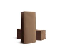 Alvotex Chic Airlaid Lot de 50 Serviettes de Table jetables 1/8 Plis semblables à du Tissu, 39 x 40 cm, Marron