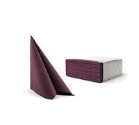 Alvotex Chic Airlaid Lot de 50 Serviettes en Tissu Violet 40 x 40 cm