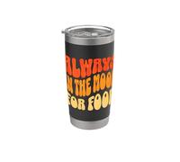 Always In The Mood For Food Funny Sarcastic Pun Foodie Wavy Gobelet isotherme en acier inoxydable double paroi