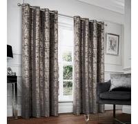 always4u Rideaux Occultant Thermique à œillets,100% Opaques en Velours Brillant élégant à Impression dorée pour Chambre Salon,Gris Anthracite Lot de 2 140×260cm