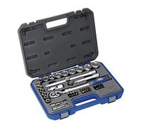 ALYCO 190240 - Juego de llaves de vaso 1/2" en pulgadas + puntas + adaptadores 47 piezas en maletin