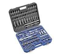 ALYCO 192386 - Juego 155 piezas llaves de vaso 1/2" + carraca extensible + adaptadores + puntas en maletin plástico