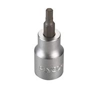 Alyco 192405 192405-Llave de Vaso de 1/2" Une 16503 DIN 3121 CR-V cromado Mate Con Punta Allen 5 x 62 mm