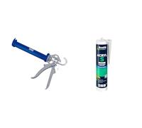 Alyco 198805 Pistolet renforcé de 225 mm pour tubes de silicone et mastic & BOSTIK - 310.11418 - Mastic Acryl S Maconnerie/Peinture - 310 ml - Blanc