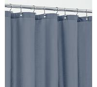 ALYVIA SPRING Rideau de Douche en Tissu imperméable avec 3 aimants, de qualité hôtelière et Lavable en Machine, Taille Standard 183 x 183 cm, Bleu Pierre