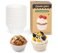 Alyvisun 220 Caissettes cupcakes, caissettes à muffins en papier pour la cuisson, enveloppes pour mini cupcakes, caissettes anti-graisse pour muffins, cupcakes, fairy cakes, fêtes et usage quotidien