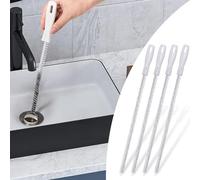 Alyvisun 4 Pièces Brosse de Débouchage de Canalisation, Flexible Brosse pour Tuyaux, Brosse de Nettoyage de Drain D'égout, 45cm évier Brosse de Nettoyage, Outils de Débouchage pour évier Canalisation