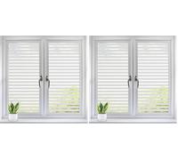 Alyvisun Film Electrostatique Vitre Motif Rayure 60x220cm, Autocollant Film Fenetre Anti Regard avec Adhérence Statique Opaque Fenêtre Film pour Vitre Protection UV pour Bureau Maison Salle de Bain